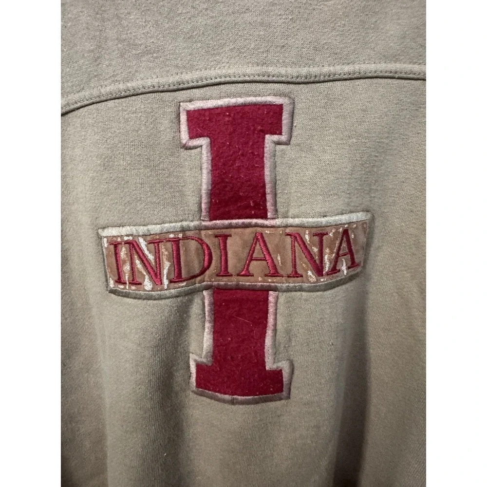 Crable Sportswear Indiana Hoosiers Sweatshirt Mens XL Tan Embroidered Crewneck